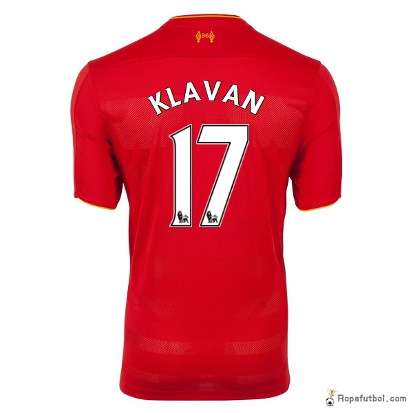 Camiseta Liverpool Replica Primera Ropa Klavan 2016/17 Rojo